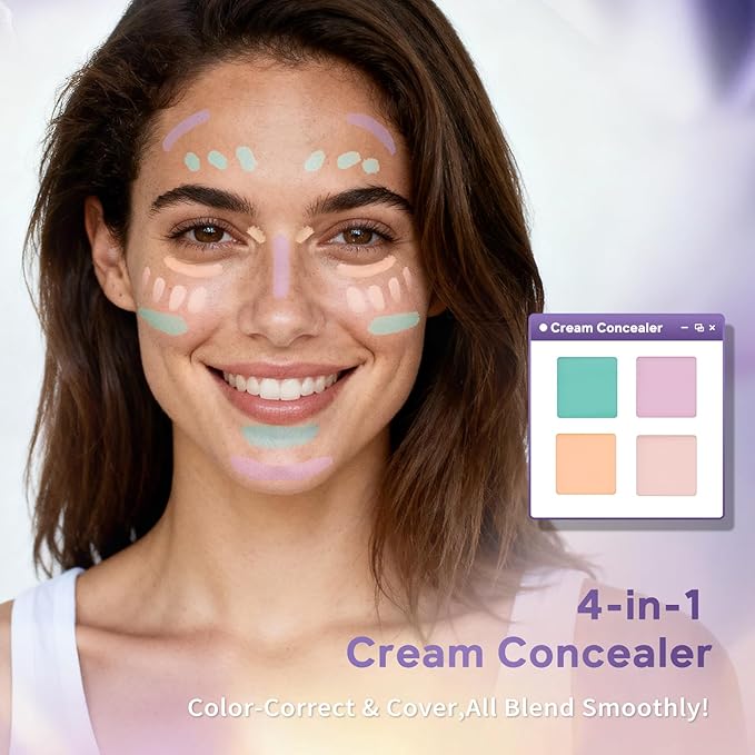 Glam Code Makeup Palette for Face, All in One Cosmetics Pallet for Women & Girls, Travel Size Make Up Palette Includes Eyeshadow, blush, Highlighter, Contour Powder, Concealer & Mirror, 01