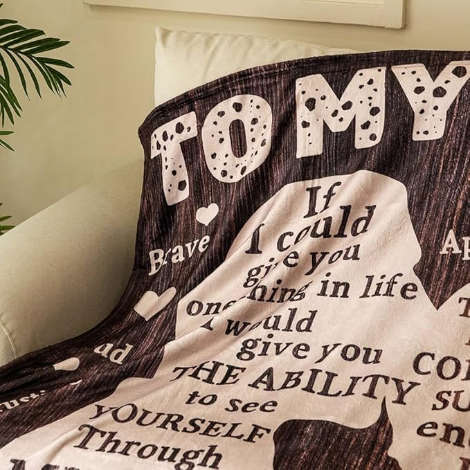 Fathers Day Blanket Gifts for Dad from Daughter, Best Dad Ever Blanket, Father Throw Blankets, 70" L x 50" W