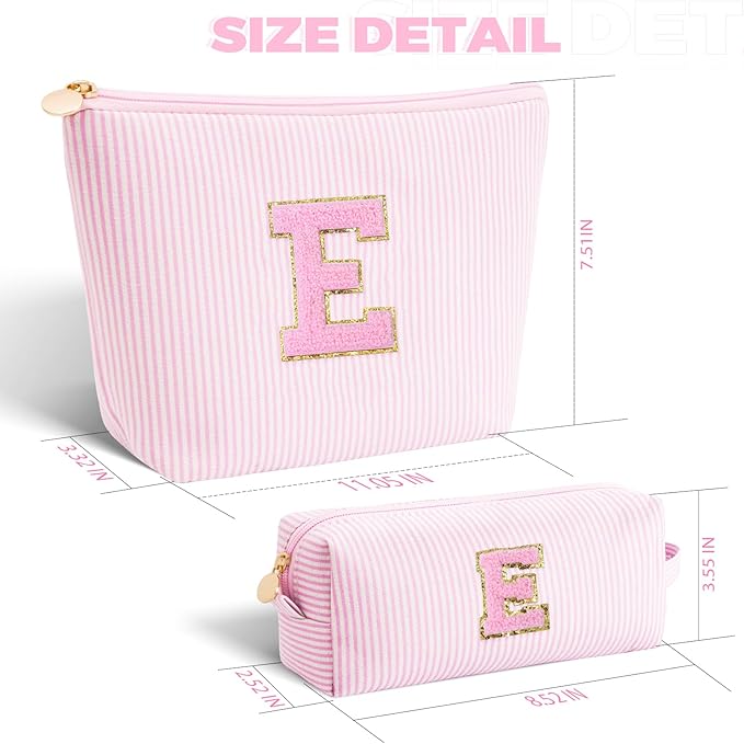 Room Essentials for Girls Teen Girl Travel - Easter Basket Stuffers Birthday Gifts for Girls Teens Kids Daughter Sister Her,Cute Trendy Stuff Makeup Bag Set Cosmetic Bag - Pink,E