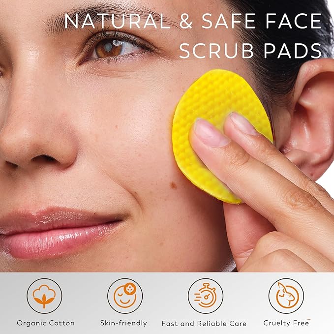 Turmeric Kojic Acid Cleansing Pads, 50 PCS Turmeric Pads for Face Dark Spots Cleansing & Exfoliation