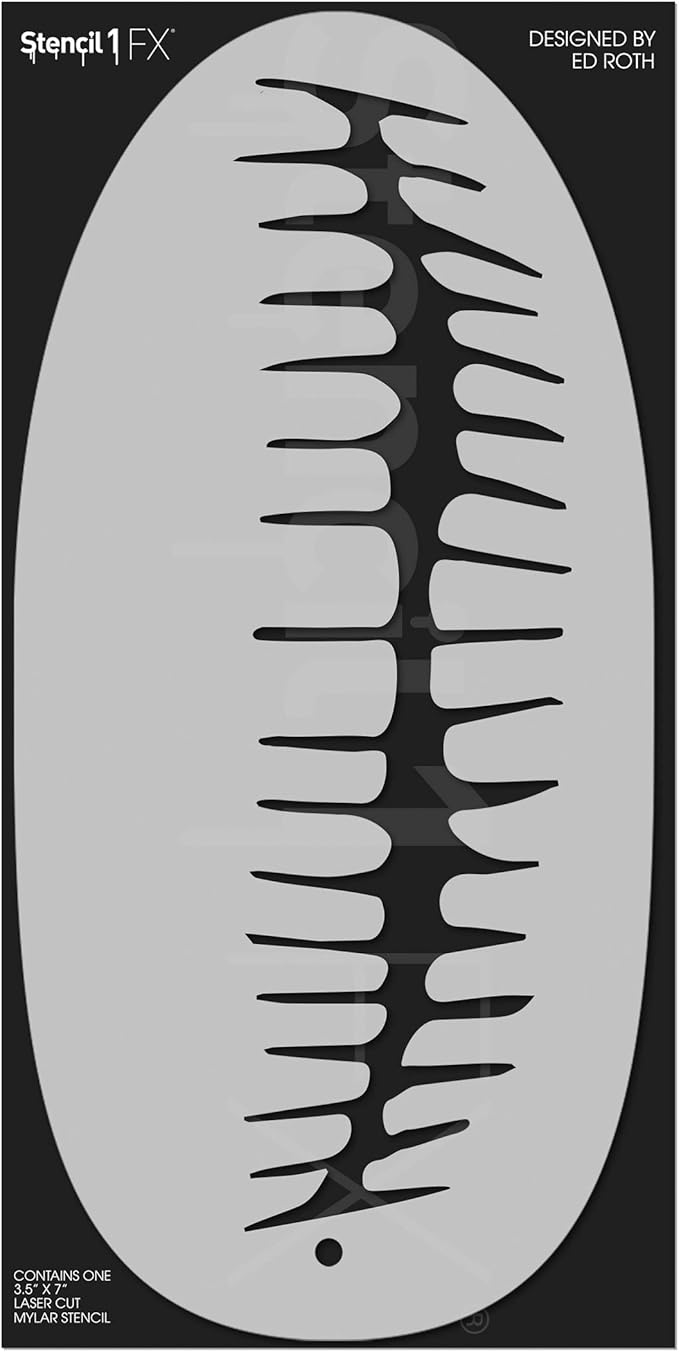 Stencil1FX - Skull Mouth Eye Makeup Stencil for Costumes, Dress Up, Halloween, Cosplay, Arts, Face Painting