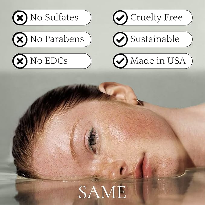 Same Skincare Facial Cleanser 01: Glycolic Acid Squalane Exfoliating Face Wash with Tea Tree Oil, Witch Hazel, Safe & Gentle Hydrating Daily Face Cleanser for Acne, Organic, Cruelty Free, 5 oz