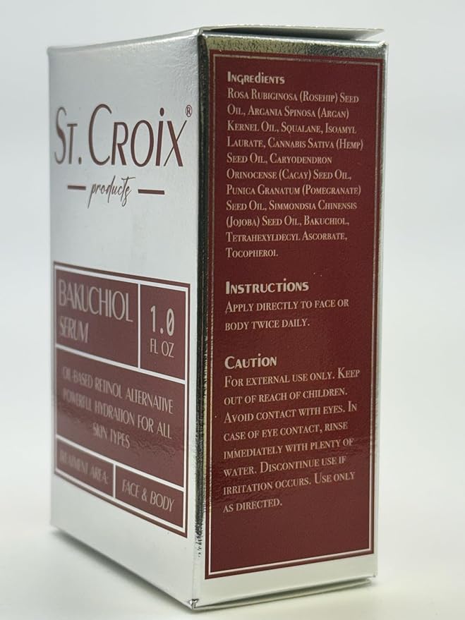 Bakuchiol Face and Body Serum with Highest‑Grade Sytenol A and Vitamins C and E, Hydrating Oil for Radiant, Youthful Skin, Gentle Retinol Alternative, 1 oz