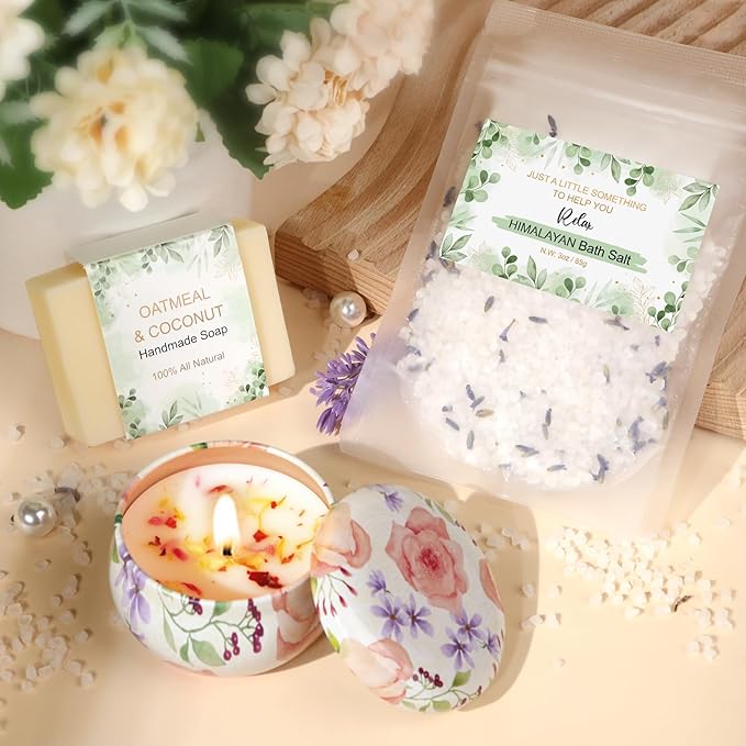 Get Well Soon Gift Baskets for Women, Self Care Gifts for Women Birthday, Spa Thinking of You Care Package Sending Sunshine Sunflower Gifts, After Surgery Sympathy Christmas Gift Ideas for Mom Friend