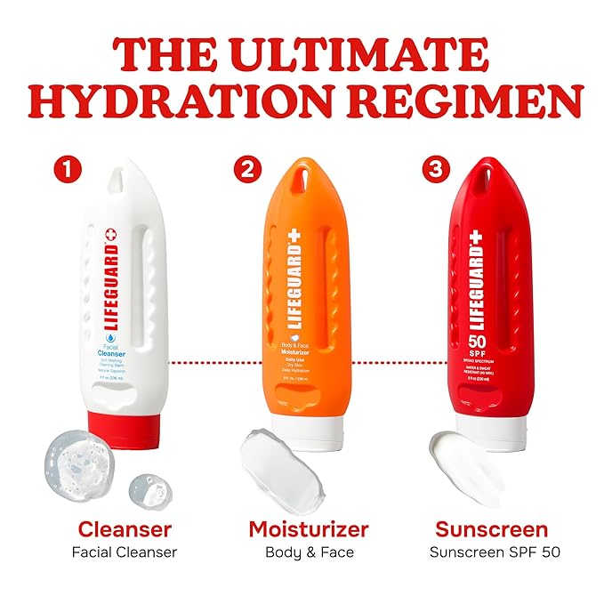 LIFEGUARD Daily Facial Cleanser - Sunscreen & Makeup Remover for Deep Cleansing, Pore Care, Easy Clean, Gently Moisturizes, All Skin Types - 8 fl. oz.