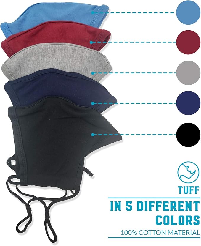 TUFF Face Mask Adult XL Large Size 3 Pack- C Shaped Design Making Breathing Easier