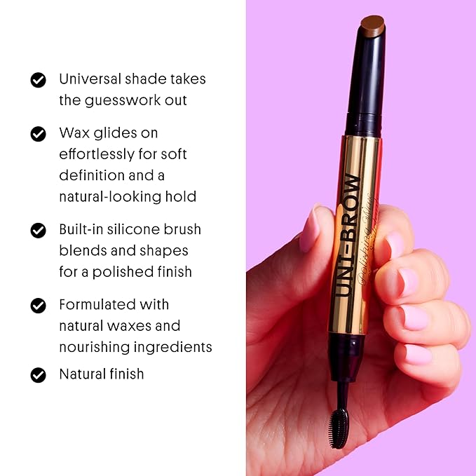 Winky Lux Uni Brow Polishing Wax – Nourishing Brow Wax with Sunflower Seed Oil, Vitamin E & Green Tea Extract for Healthy, Fuller, Tamed Eyebrows, Conditions & Sets Brows for a Polished, Natural Look