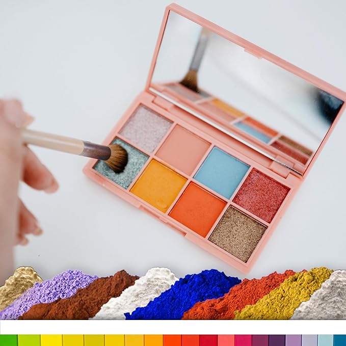 T-MILES 8-color Natural Cosmetics Pigment Set for DIY Eye Shadow Brow Powder Pressed Powder Sunscreen