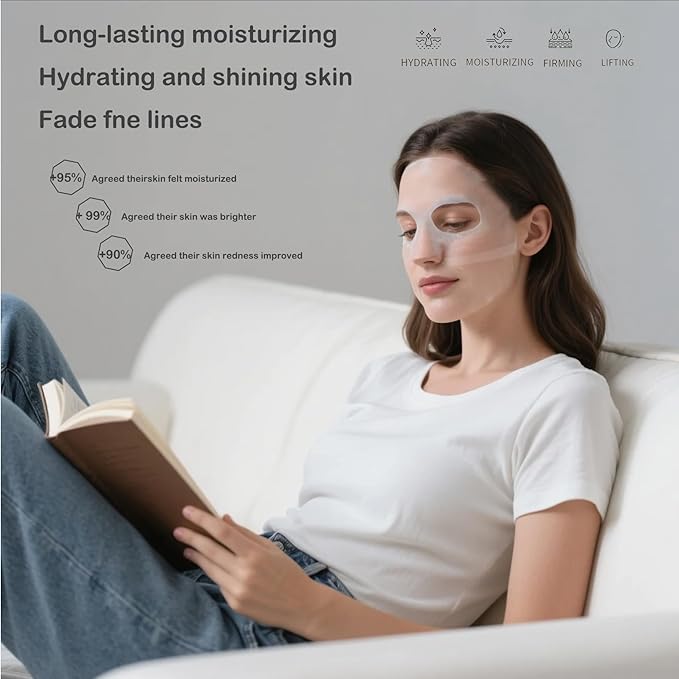 5 Pack Deep Collagen Face Mask, Bio-Collagen Korean Overnight Hydrogel Mask, Anti Wrinkle Firming Lifting Korean Collagen Films for Improve Skin Elasticity, Firming And Moisturizing