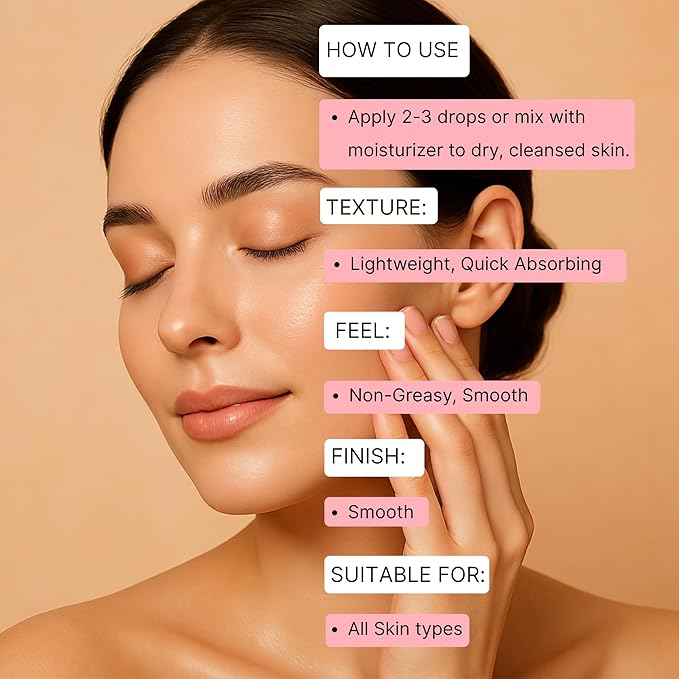 2in1 Rosehip Luxe Face Oil, 77% Rosehip Oil with Squalane and Vitamin E