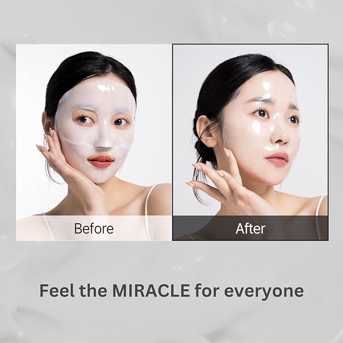 AntiWrinkle Deep Collagen Hydrogel Korean Face Mask 3 EA, Ultimate Hydration, Glowing Skin, Made in Korea