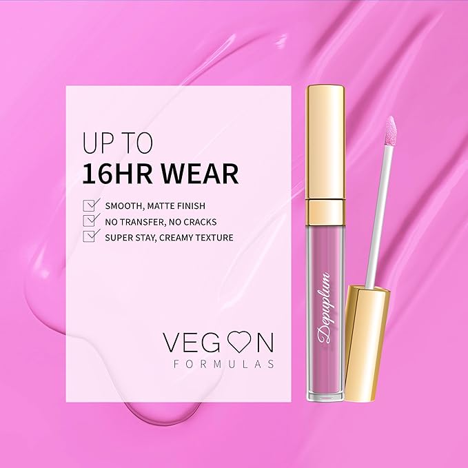 Pink Lipstick Matte for Women Superstay Long Lasting Lipstick Smudgeproof Liquid Lipsticks Cruelty Free Lip Makeup (DM26 Baby Pink)