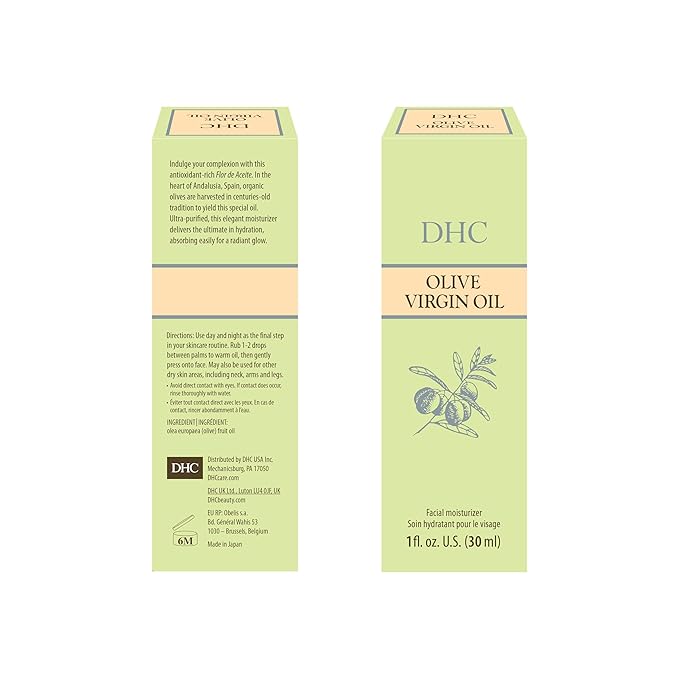 DHC Olive Virgin Oil Facial Moisturizer, Hydrating, Nourishing, Lightweight, Fragrance and Colorant Free, All Skin Types, 1 fl. oz.