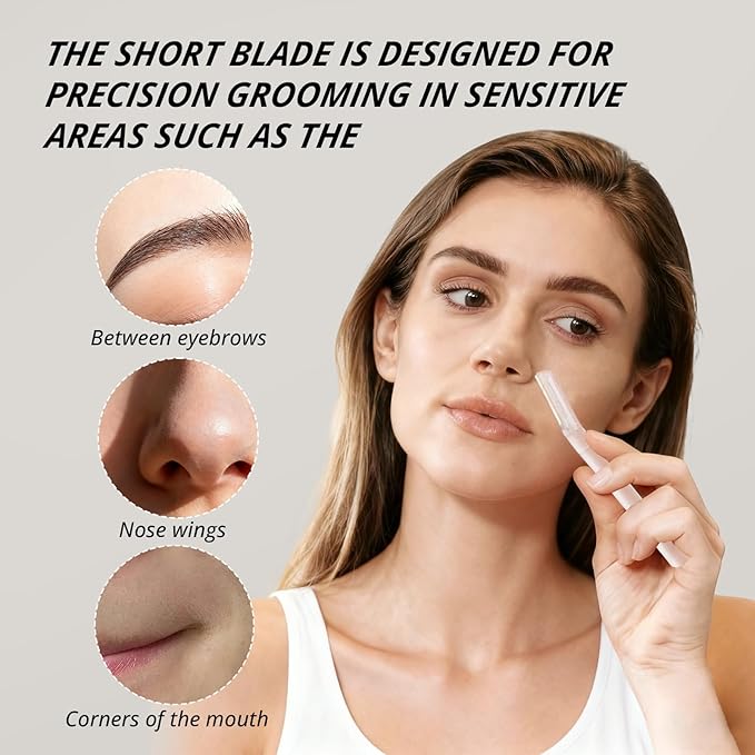 Dermaplane Razor for Women Face, 12 Pack Eyebrow Razor, Facial Razors with Micro Safety Blades, Peach Fuzz & Dead Skin Remover, Exfoliating for Smoother Skin & Easy Hair Removal