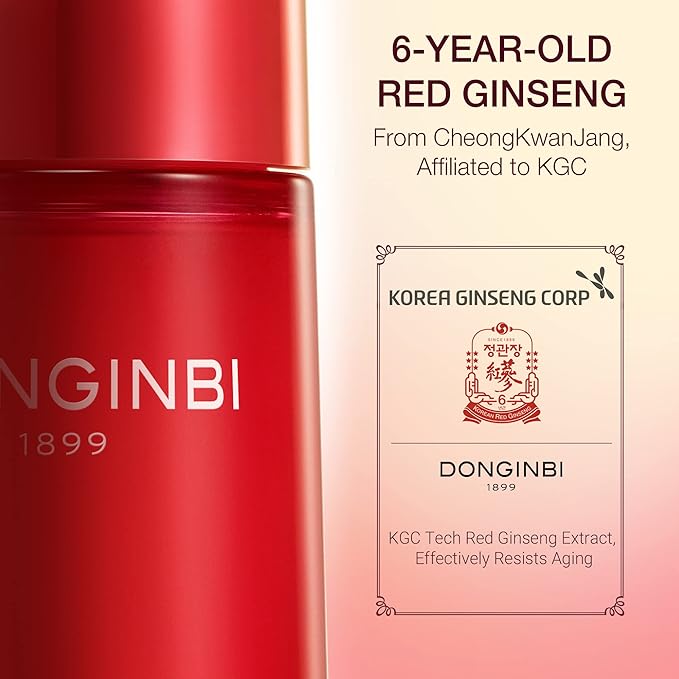 DONGINBI 1899 Single Essence EX 70ml & Cleansing Foam 50ml Special Set - Anti-Aging face essence with Korean Red Ginseng for Radiance and Repair