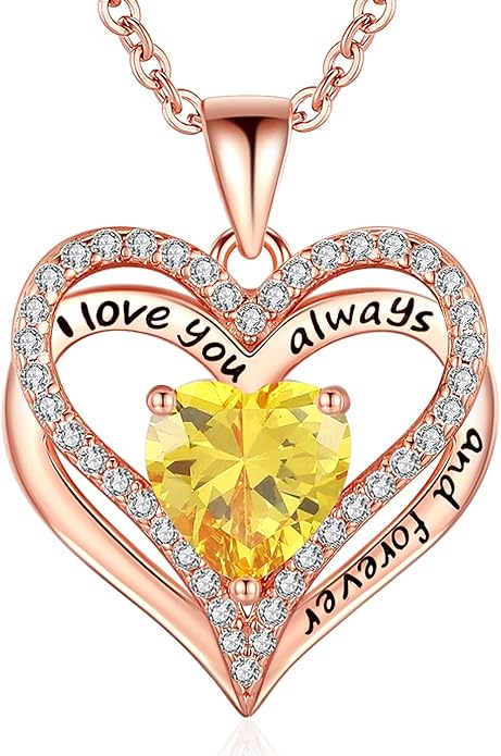 S925 Sterling Silver Necklace for Women, Wife Jewelry Rose Gold, Mom Birthday Valentines Mothers Day Gifts, Girlfriend Necklaces, Daughter Heart Jewel, Anniversary for Her