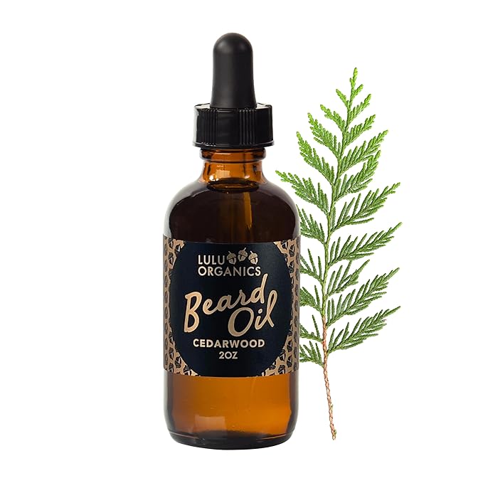 Argan Oil for Beard, Natural Moisturizer for Men Facial Hair Growth with Cade Berry Cedar Wood Scent, Supports with Natural Oil Essential 2oz bottle