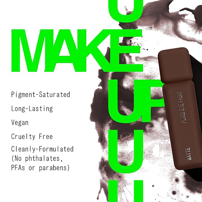 about-face Matte Fluid Eye Paint Weightless – High-Pigment Liquid Eyeshadow, Long-Lasting, No-Budge Matte Finish, Vegan & Cruelty-Free (Chocolate Brown)