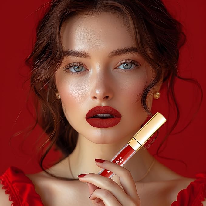 Red Lipstick Matte for Women, Color Stay Long Lasting Lipstick Smudgeproof Liquid Lipsticks, Cruelty Free Lip Color (DM05 Dragon Girl)
