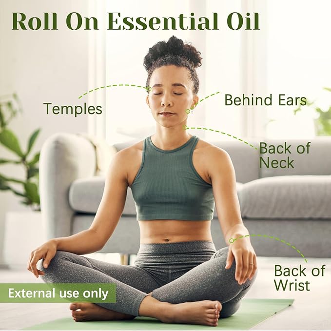 Citronella Essential Oil Roll On, Citronella Oil for Skin, Relaxation Gift for Women and Men