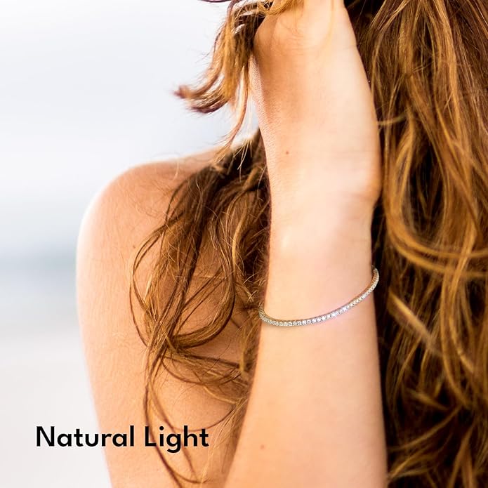 KRKC&CO Lab-Grown Moissanite Tennis Bracelet Women, Luxury Anniversary Wedding Bridal Gift for Wife, 2.2-13.8 ct.tw, D Color VVS1, 925 Sterling Silver 14K Golden Plated, Hypoallergenic, Everyday Jewelry