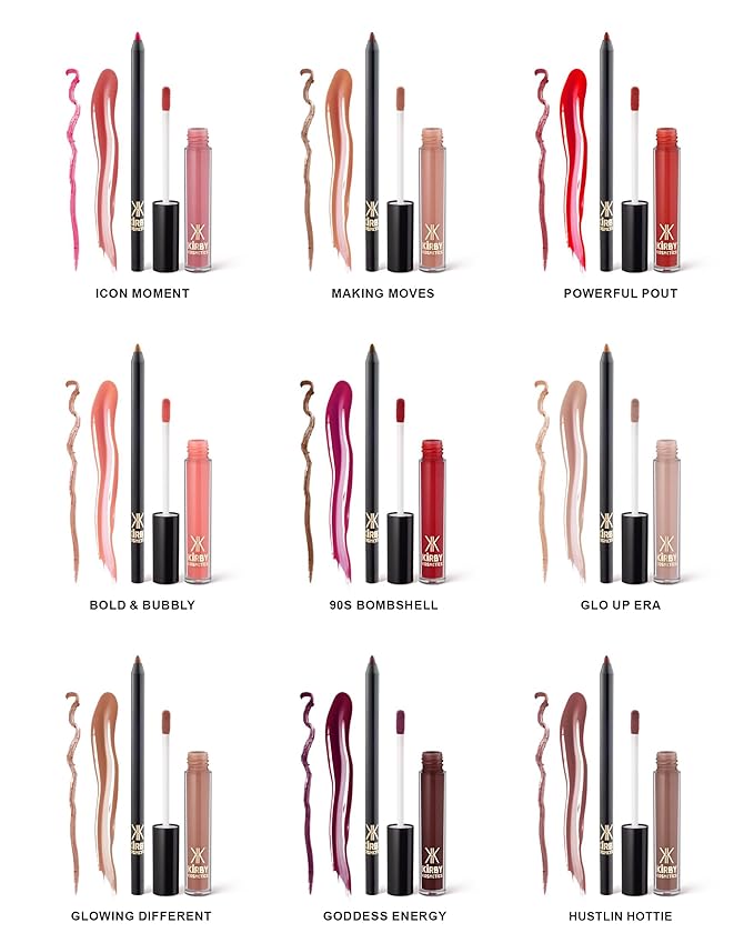 Lip Kit Duo – Powerful Pout - TikTok-Viral Precision Liner & Glossy Liquid Lipstick, Clean 2-Step Set with Hydrating Long-Wear Color – Bold Inclusive Beauty for Everyday Konfidence