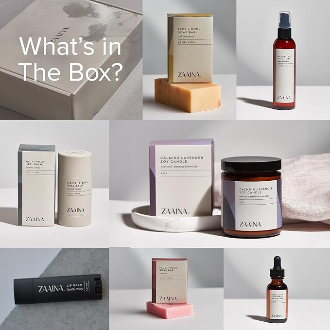 Get Well Soon Spa Gift Set for Women - Luxurious Bath Gift Set, Relaxing Spa Set, Pampering Body Care Set, Spa Gift Basket for Women, Beauty Self Care Kit Gift Box, Home Spa Care Package - by ZAAINA