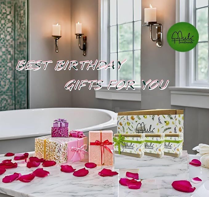 Natural Handemade Bar Soap for Men and Women with Essential oils, Scented Bar Soaps for Bath, Fragrance Gift Set (Pack of 3) Artemisia Argy