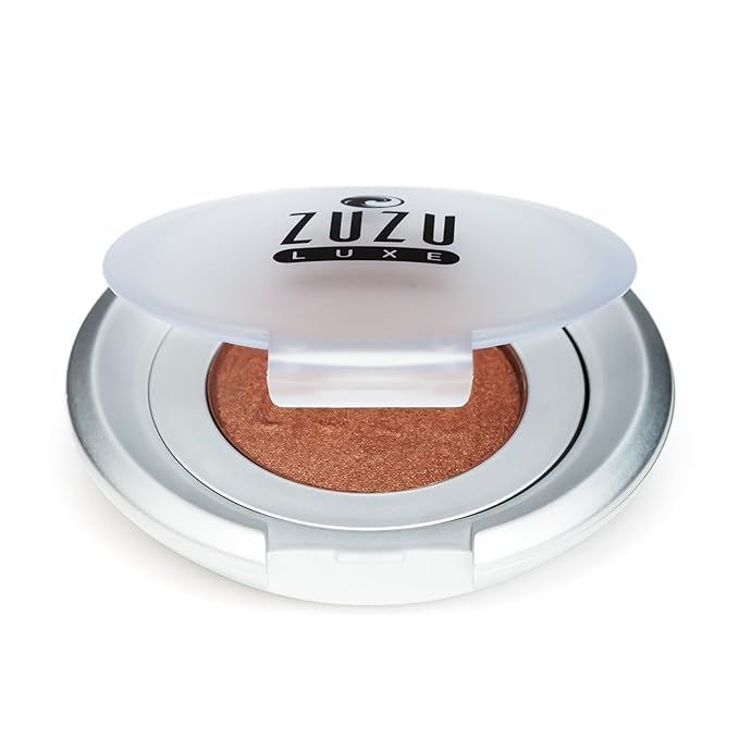 Zuzu Luxe Mineral Eyeshadow (Sahara - Copper Brown/Warm Shimmer), Richly pigmented, velvety smooth formula. Natural, Paraben Free, Vegan, Gluten-free, Cruelty-free, Non GMO,0.07 oz