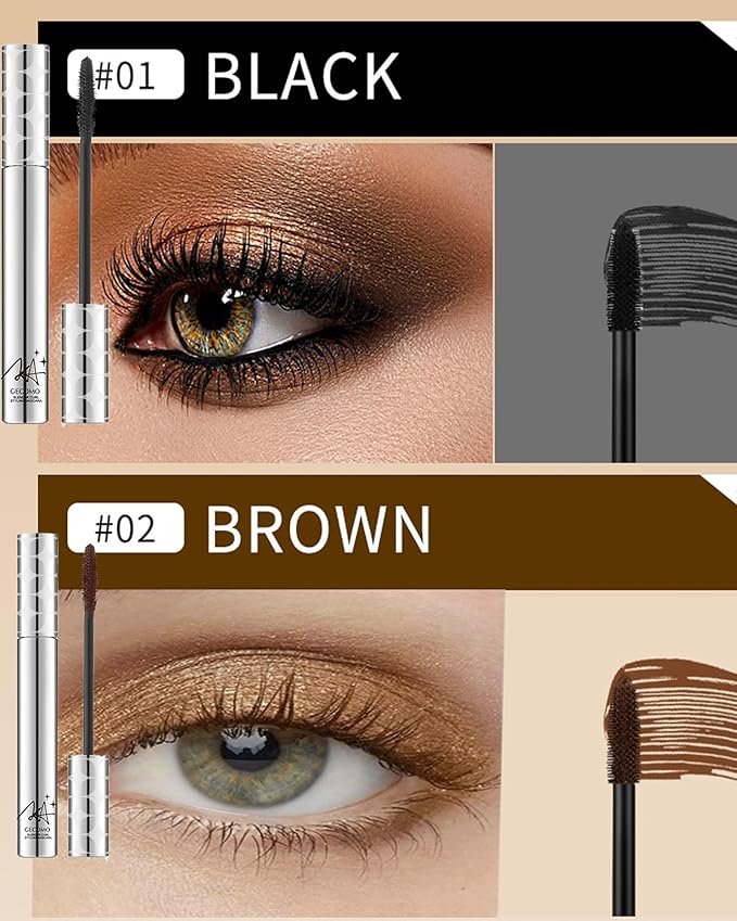Mascara for Older Women 60 Plus,2 Pcs Black Waterproof Volumizing Prime Mascara for Mature Women Volume and Length Long Lasting with Thinning Lashes Hypoallergenic Eyelash Makeup for Sensitive Eyes-01