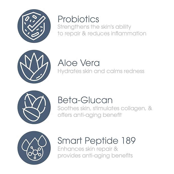 Glowbiotics Probiotic Revitalizing Cleanser: Gentle Hydrating Face Wash for Sensitive Skin | Removes Dirt, Oil & Makeup, Soothes Redness, with Peptides & Aloe Vera