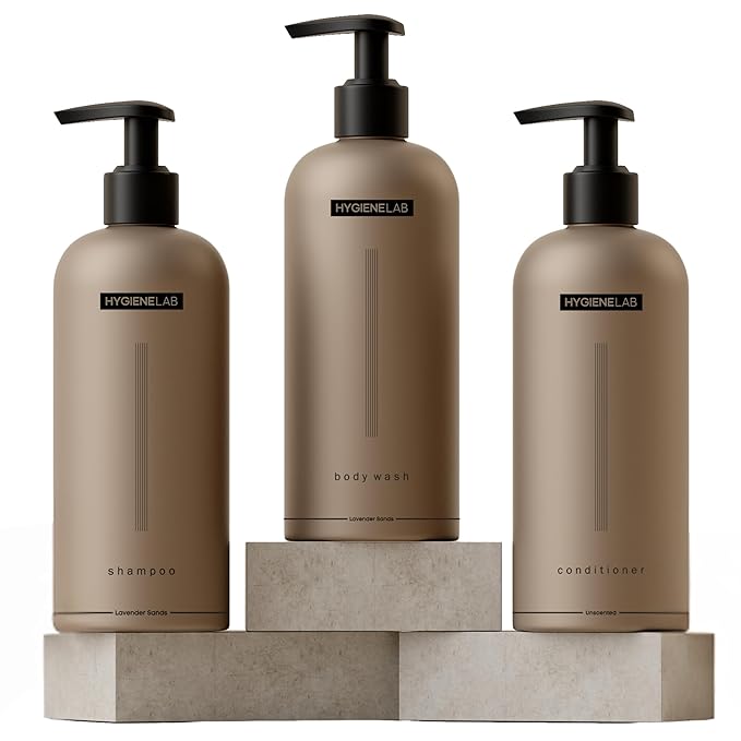 Men's Ultimate Shower Trio – EWG Verified Body Wash + Shampoo + Conditioner (All are 10 oz) – Sulfate/Paraben-Free, Gentle for All Skin & Hair Types