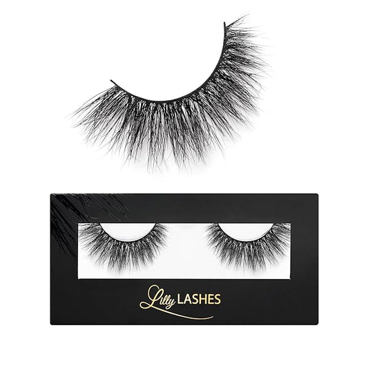 Lilly Lashes Sydney 3D Mink Lashes, Mink Eyelashes, The Original Lilly Lash For Wispy & Natural Look, Reusable Eyelashes up to 25x, Fluffy Lashes, Strip Lashes, Lash Glue not Included