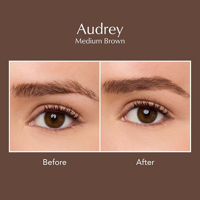 Thrive Causemetics Instant Brow Fix Semi-Permanent Eyebrow Gel, Waterproof Tinted Eye Brow Gel with Vitamin B5, Smudge-Proof, Long Lasting Definition, Vegan & Cruelty Free, Audrey (Medium Brown)