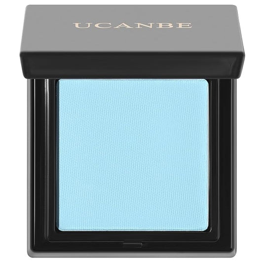 UCANBE Light Blue Single Eyeshadow Palette, Highly Pigmented Matte Eye Shadow Powder, Professional Long-Lasting Waterproof Makeup Palette