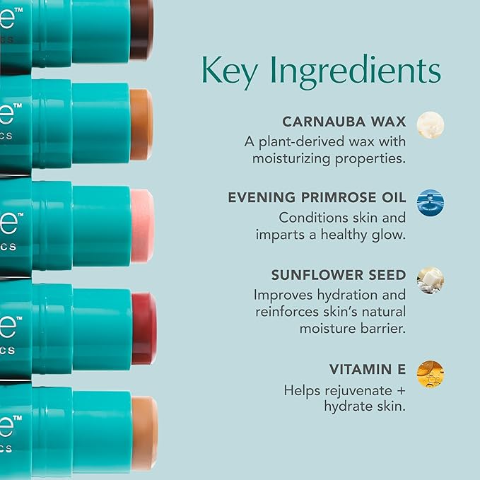 Thrive Causemetics Triple Threat Color Stick: Cream Blush Stick with Vitamin E, Evening Primrose Oil, Waterproof Smudge Proof Face Makeup Formula, Dionne (Brick Red Shimmer)