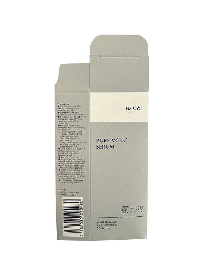 Pure Vitamin C 35% Serum for Face Coix barley extract 30ml 1oz - Made in Japan