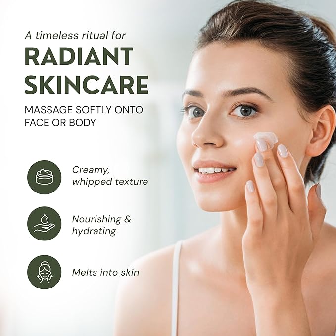 Beef Tallow for Skin Care - 100% Grass Fed Grass Finished - with Organic Jojoba, Prickly Pear, Rosehip, Tamanu Oils, Neroli, Vanilla & Manuka Honey - 3oz