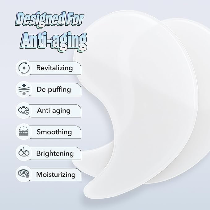 Snail Under Eye Patches - 60 PCS for Puffy Eyes, Dark Circles, Bags & Wrinkles with Hydrolyzed Collagen, Hyaluronic Acid & Argireline