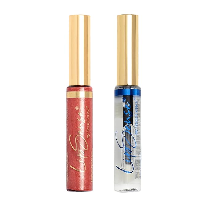 SeneGence LipSense Honey Rose Liquid Lipstick and Glossy Clear Lip Gloss Duo – 18HR Wear, Hydrating, Waterproof, Transfer-Proof