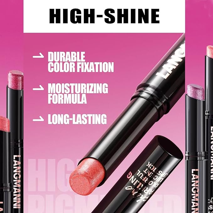 Purple Lipstick For Women Matte Nude Glitter Shimmer Metallic Highly Pigmented Moisturizing Lip stick Hypoallergenic Waterproof Long Lasting Lipsticks Quick Makeup Lightweight Portable 03#