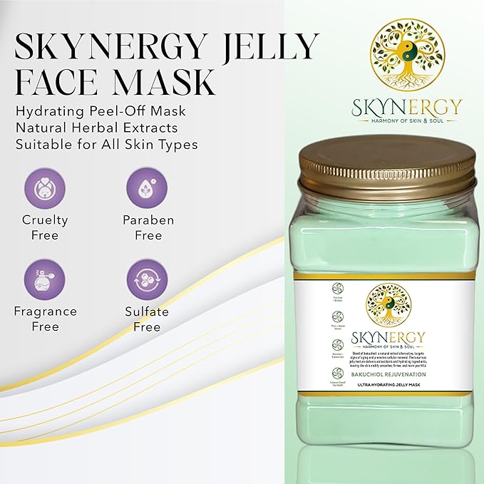 Bakuchiol Rejuvenation Jelly Face Mask - Professional Grade HydroGlo Peel Off Face Mask - Radiance, Reduced Fine Lines & Pigmentation - Vajafacial Jelly Mask | 12 Applications (30 Fl Oz)