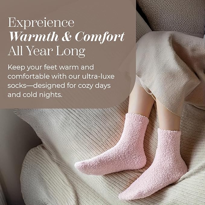 Fuzzy Socks for Women & Men - Cozy Cloud Socks for Sleeping, Gifts, Spa, Travel, Stress Relief, Lounge Wear