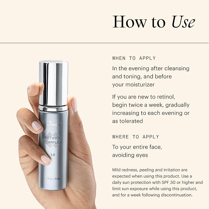 SkinMedica Retinol 1.0 Complex - Retinol Serum for Face, Age-Defying Advanced Retinol Cream That Renews Skin and Diminishes the Appearance of Fine Lines and Wrinkles, 1 Fl Oz