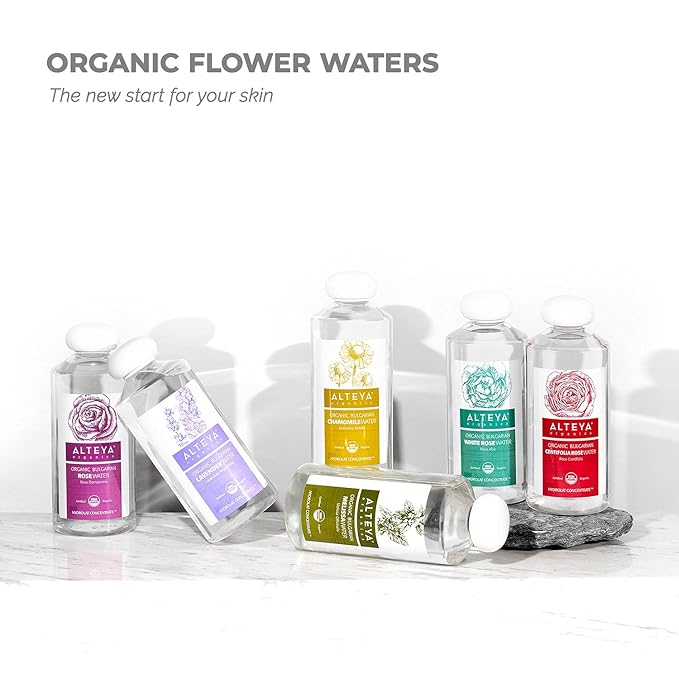 Alteya Organics Rose Water Toner 17 Fl Oz/500mL | USDA Certified Organic Bulgarian Rosa Damascena Hydrosol | Natural Hydrating Facial Toner for All Skin Types | Refreshing, Balancing & Moisturizing