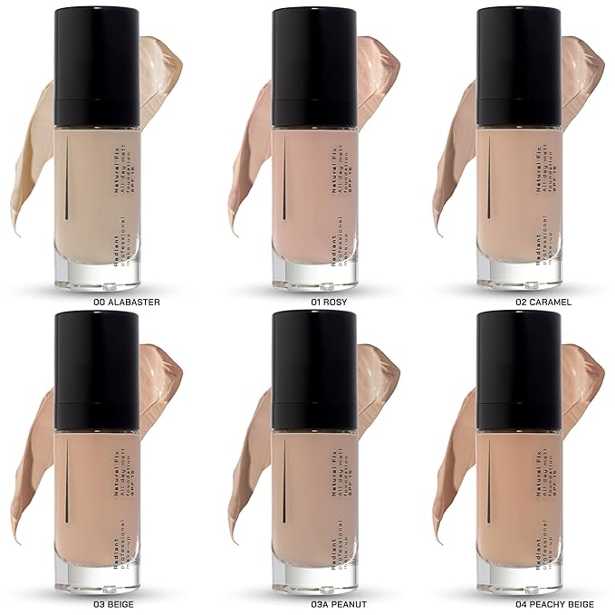 Radiant Professional Natural Fix All Day Matte Cream Foundation - Long Wear High Coverage Face Makeup Foundation With SPF 15 - Oil Free Matte Finish - For All Skin Types-1.01 oz. (01 Rosy)