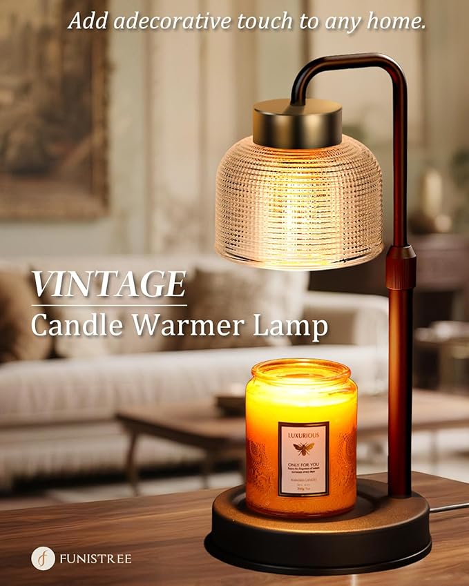 Candle Warmer Lamp with Timer & Dimmable Brightness, House Warming Gifts New Home, Candle Warming Lamp Gifts for Christmas, Birthday Gifts for Women Mom, Flameless Wax Melt Warmer for Jar Candles