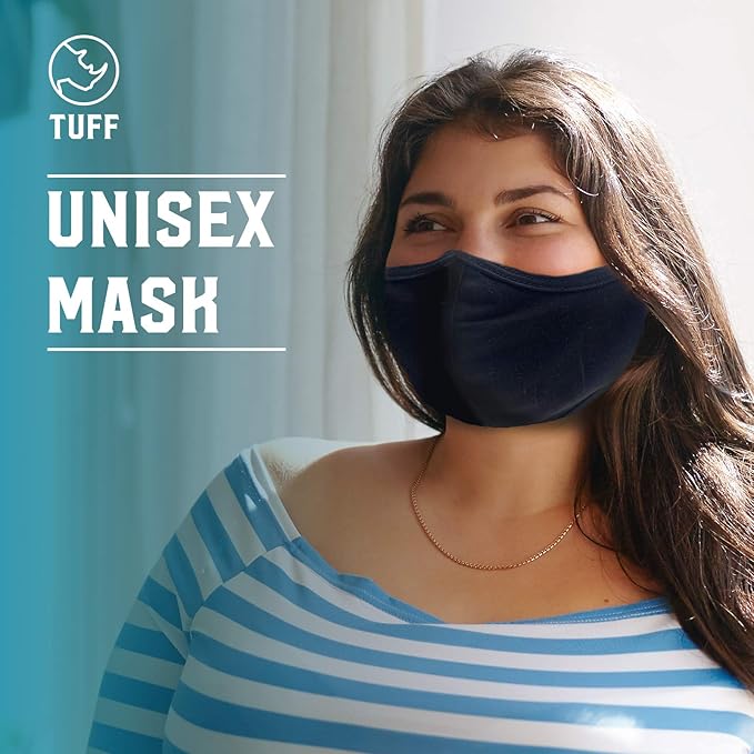 TUFF Face Mask Adult XL Large Size 3 Pack- C Shaped Design Making Breathing Easier