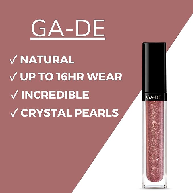 GA-DE Crystal Lights Lip Gloss, 815 - Enriched with Light-Reflecting Crystal Pearls - Smooth Silky, Rich Color - Moisturizes and Adds Shine - 0.2 oz