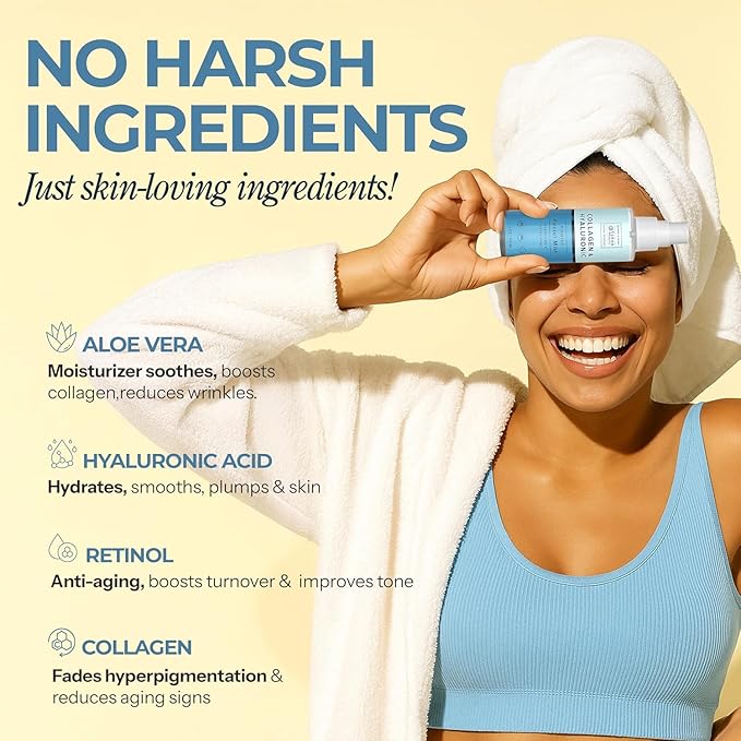 Hyaluronic Acid & Collagen Face Mist - Dermatologist Tested, Moisturizes & Tones Skin, Anti-Aging, Natural Ingredients, Cruelty-Free Korean Skin Care - All Skin Types - 4 OZ (2 Pack)